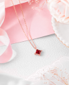 Starlit Glow - Red Garnet Necklace