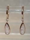 Moonlit Drop - Rose Quartz Earrings