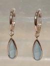 Moonlit Drop - Blue Chalcedony Earrings