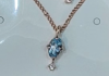 Side by Shine - Blue Topaz & White Topaz Necklace