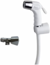 ER P-02 สายฉีดชำระ สีขาว พร้อมวาล์วเปิด-ปิดน้ำ