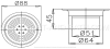 CT640Y1PW(HM) ตะแกรงน้ำทิ้งสเตนเลสกลมติดตั้งกับท่อพีวีซีขนาด 2 นิ้ว (หน้าแปลน 3.5 นิ้ว)