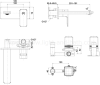 A-1304-120-PWS (FFAS1304-101DA0BT0) ก๊อกผสมอ่างล้างหน้า แบบติดผนัง รุ่น ACACIA EVOLUTION