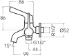 FFAST603-6T1500BT0 ก๊อกน้ำเย็นอเนกประสงค์ แบบสองทาง รุ่น WINSTON