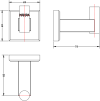 KB-42-131-ST ขอแขวนผ้า (สแตนเลส 304)