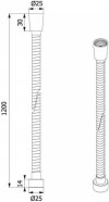 FXVH0-0040GS สายสเตนเลส ยาว 1.20M.