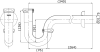 TS303AX(HM) ท่อน้ำทิ้งสำหรับอ่างล้างหน้า ความยาว (340 มม.)