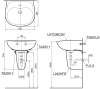 LHT236CV อ่างล้างหน้า แบบขาตั้งลอย