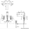 TLP02201T#PN ก๊อกผสมอ่างล้างหน้า 3 รูก๊อก พร้อมสะดือป๊อปอัพ