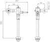 WS-1101 ฟลัชวาล์ว โถสุขภัณฑ์ ระบบน้ำ 6 ลิตร