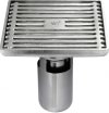 FD-4399 ตะแกรงกันกลิ่น กันแมลง (Floor Drain) สแตนเลส ขนาด 4 นิ้ว (ผิวแฮร์ไลน์) สำหรับท่อ PVC ขนาด 2 นิ้ว
