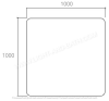 MQ802R กระจกเงา 1000 x 1000 มม. รุ่น MY SQUARE