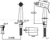 CT9914#SA(HM) ฝักบัวฉีดชำระสแตนเลส 2 ฟังก์ชั่น
