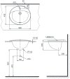 LW501R อ่างล้างหน้าฝังบนเคาน์เตอร์ (1 รูก๊อก)