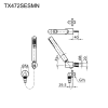 TX472SESMN#PFG ฝักบัวพร้อมสาย 2 ฟังก์ชัน รวมข้อต่อ รุ่น EGO II