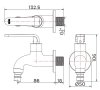 KF-66-410-50 ก๊อกเดี่ยวติดผนัง (แบบใส่สายยาง)