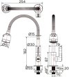 KF-63-519-50 ก๊อกซิงค์เดี่ยวติดบนเคาน์เตอร์ แบบงวงอิสระ ปรับน้ำ 2 ฟังก์ชั่น