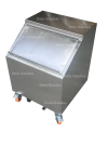 ถังน้ำเเข็งสแตนเลสฝาเฉียง ล้อเลื่อน