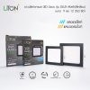 LED ดาวน์ไลท์พาแนล สีขาว รุ่น DLUX ฝังฝ้าทรงเหลี่ยมสีดำ