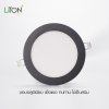 LED ดาวน์ไลท์พาแนล สีขาว รุ่น DLUX ฝังฝ้าทรงกลมสีดำ