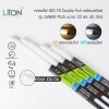 หลอดไฟ LED T8 Double End พร้อมสวิตซ์ รุ่น SABER PLUS ขนาด 45 วัตต์ และ 22 วัตต์