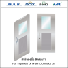 Sliding Door Stainless Steel with Top Glass & Bottom Louver