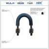 U-Bolt c/w 4 Hex Nut & 4 Flat Washers [SS316] With D-Groove