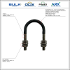U-Bolt c/w 4 Hex Nut & 4 Flat Washers [SS304] With Polyshrink