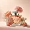 Bottle of perfume with flowers