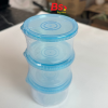กล่องพลาสติกใสทรงกลม แพ็ค 3 ชุด