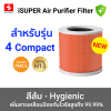 8 ไส้กรองเครื่องฟอกอากาศ iSUPER HEPA RFID สำหรับ Xiaomi สีส้ม 4 compact.