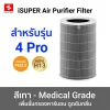 ไส้กรองอากาศ iSUPER Air Purifier Medical Grade สีเทา Filter สำหรับ Xiaomi Air Purifier 4 Pro