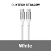สายชาร์จเร็ว TYPE C CUKTECH CTC620W 6A 240W WH