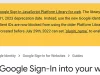 Migrate to Google Sign-In before 2023