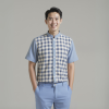 EPO เสื้อเชิ้ตแขนสั้น คอจีน ช ครามอ่อน