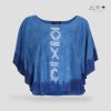 เสื้อผ้าฝ้ายมัดย้อมทรงปีกค้างคาว คราม