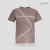 เสื้อยืดมัดย้อมสีธรรมชาติ ลายเรขาคณิต
