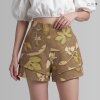 ECO กางเกงขาสั้น ระบาย 2 ชั้น สียูคาลิปตัส
