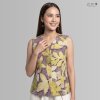 ECO เสื้อแขนกุด ญ กระดุมหน้า สี Logwood