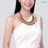 สร้อยคอเชือกถัก ลูกปัดฝ้าย A
