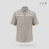 EPO เสื้อเชิ้ตแขนสั้น คอปก ช เทา