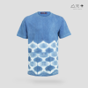 เสื้อยืดมัดย้อมสีธรรมชาติ ลายเกล็ดปลา คราม