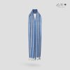 ผ้าพันคอฝ้ายทอมือย้อมคราม 012 ลายทาง-02