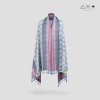 ผ้าคลุมไหล่มัดหมี่ย้อมคราม/ สีธรรมชาติ 001