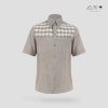 EPO เสื้อเชิ้ตแขนสั้น คอปก ช เทา