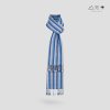 ผ้าพันคอฝ้ายทอมือย้อมคราม 012 ลายทาง-02