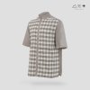 EPO เสื้อเชิ้ตแขนสั้น คอจีน ช เทา