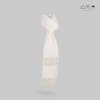 ผ้าพันคอฝ้ายทอมือ สีขาวธรรมชาติ