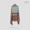 ผ้าคลุมไหล่มัดหมี่ย้อมคราม/ สีธรรมชาติ 004