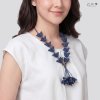 สร้อยคอ พวงดอกแก้วผ้าฝ้ายทอมือ C